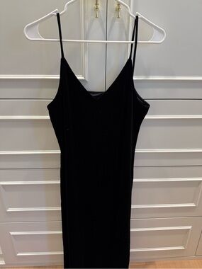 Black Slip Dress with Spaghetti Straps - Classic Minimalist